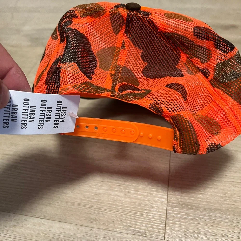 Miracle Trucker Hat Camo Hunting Cap Miracle‎ Patch Orange Mesh Back